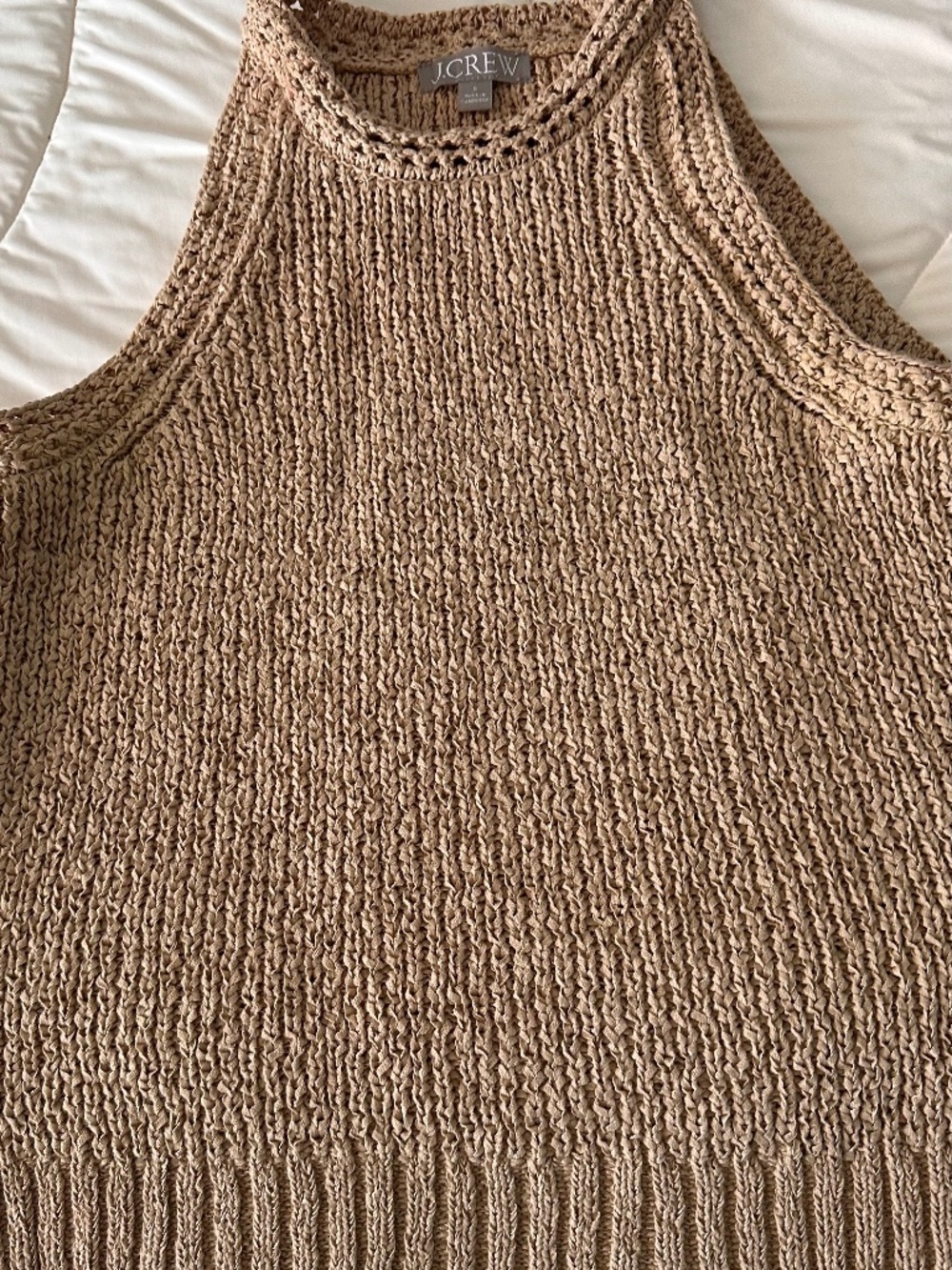 J Crew Textured halter top, size small